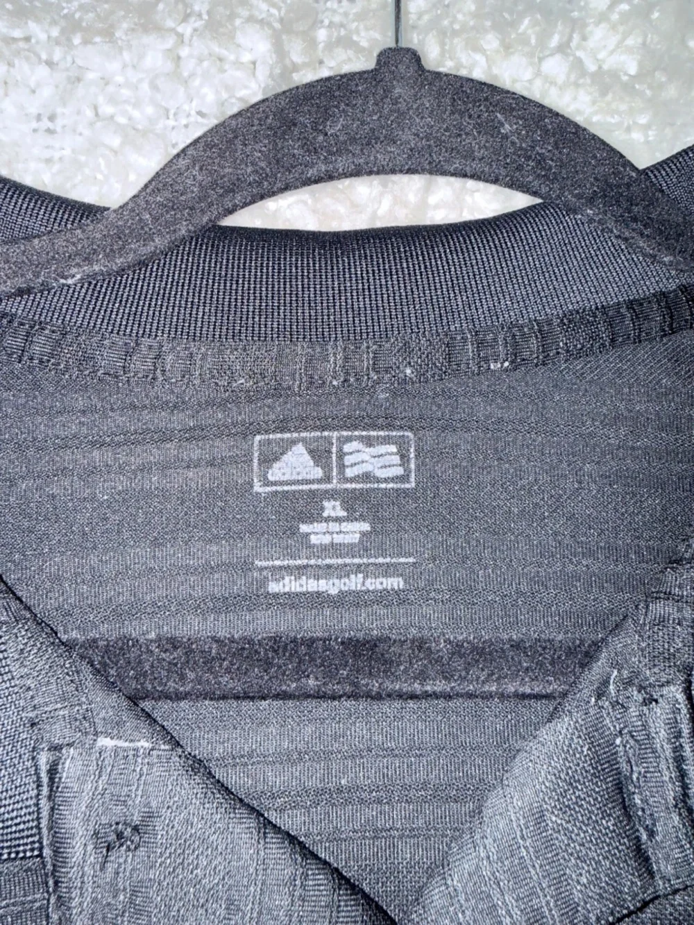 Adidas Men’s XL Black Athletic Golf Polo Shirt Climalite Moisture Wicking